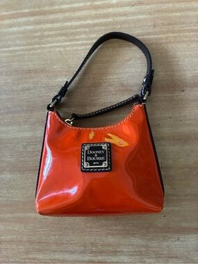 Dooney & Bourke Orange Patent Leather Mini Wristlet